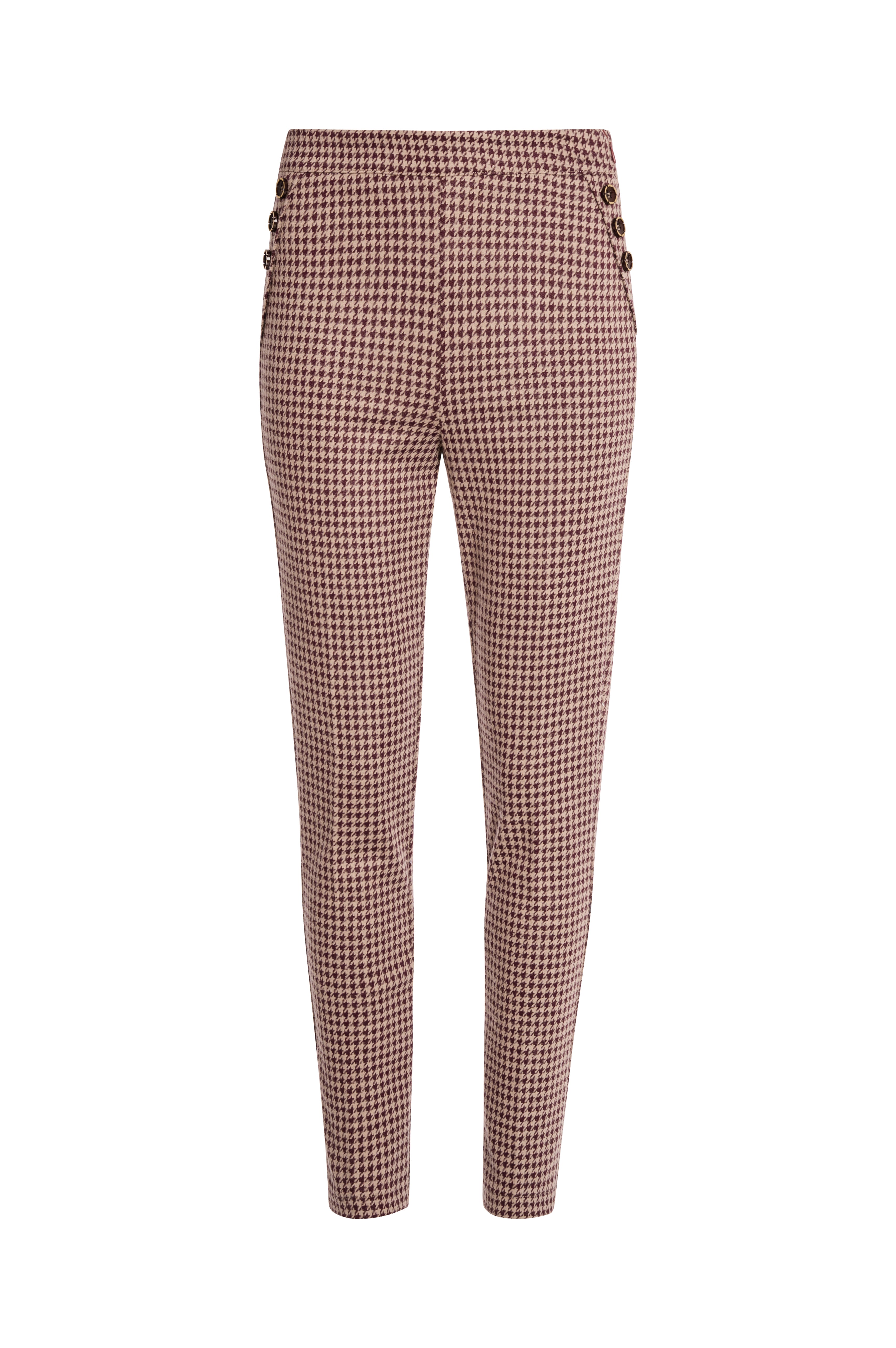 Pant slim fit made in pied de poule fabric