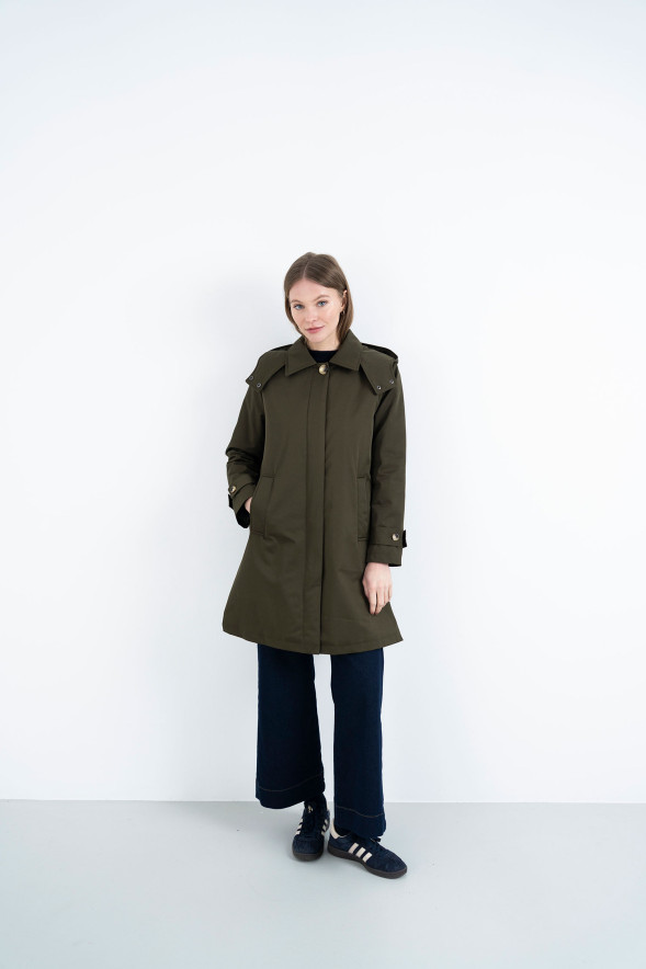 HONGO · Gabardina acolchada con capucha - Imagen 2