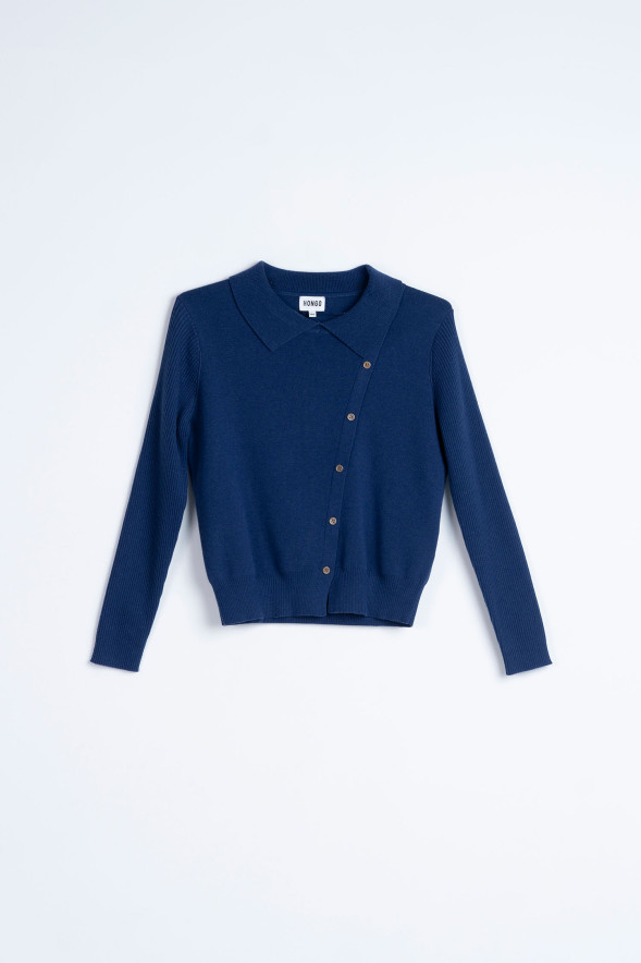 HONGO · Jersey con cuello camisero - Imagen 4