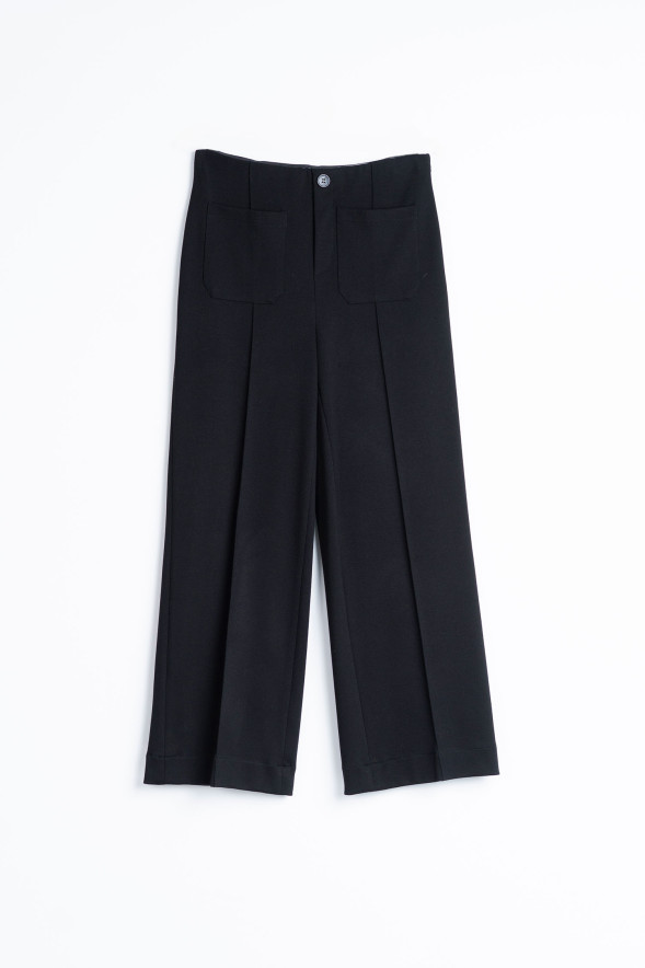 HONGO · Pantalón cropped con bolsillos plastrón - Imagen 4