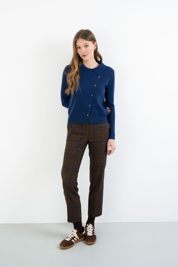 HONGO · Pantalón tobillero de cuadros