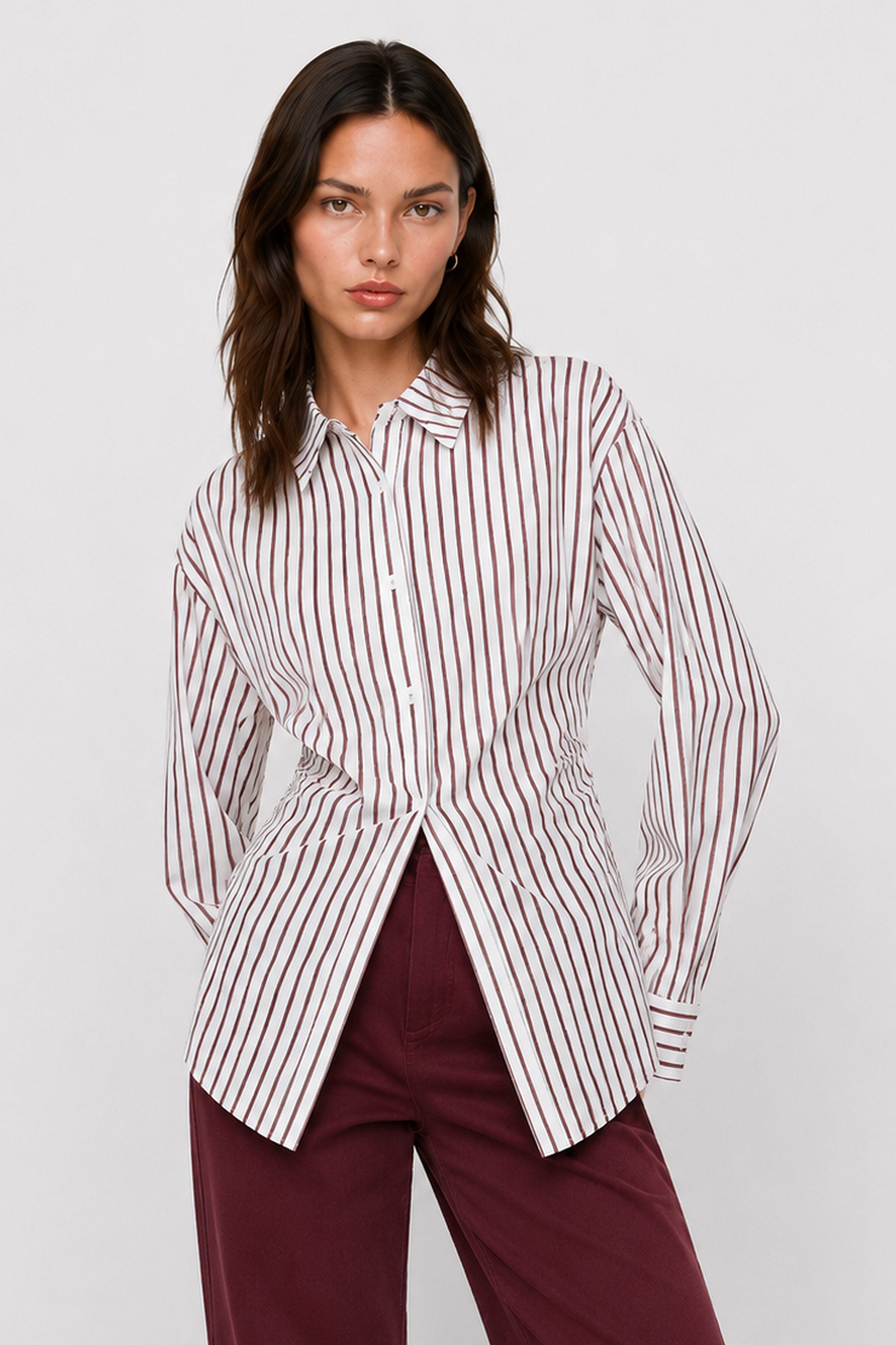 KOCCA · Camisa de rayas cruzada · Domenick