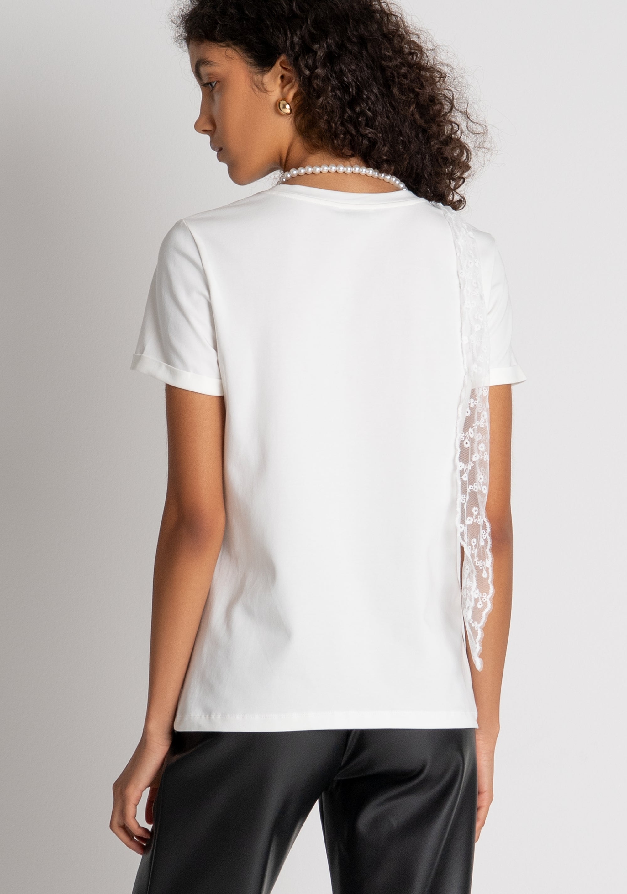 FRACOMINA · Camiseta con collar estampado - Imagen 4