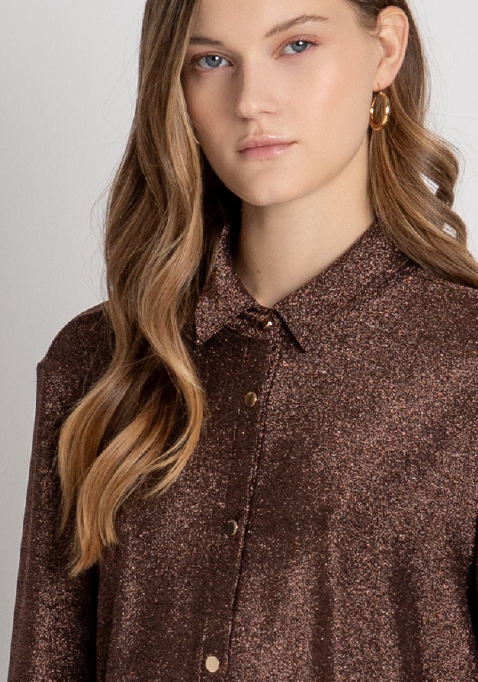 FRACOMINA · Camisa entallada de lúrex - Imagen 3