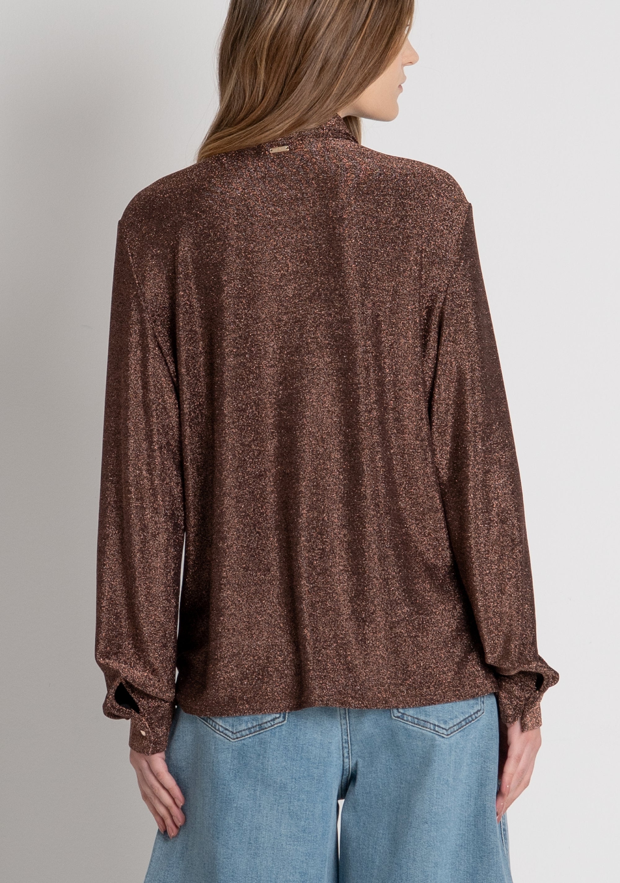FRACOMINA · Camisa entallada de lúrex - Imagen 4