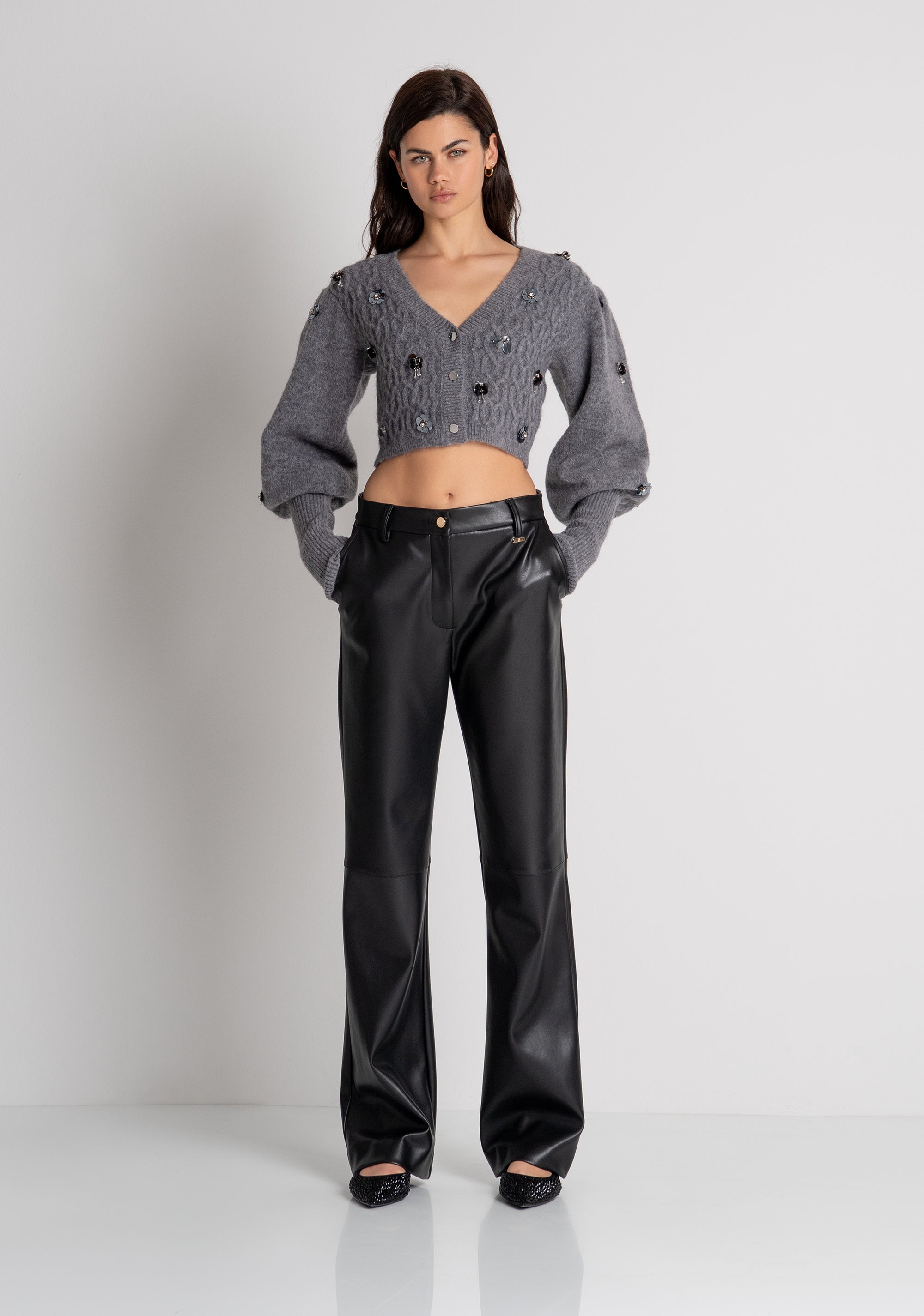 FRACOMINA · Pantalón regular fit de ecopiel - Imagen 2