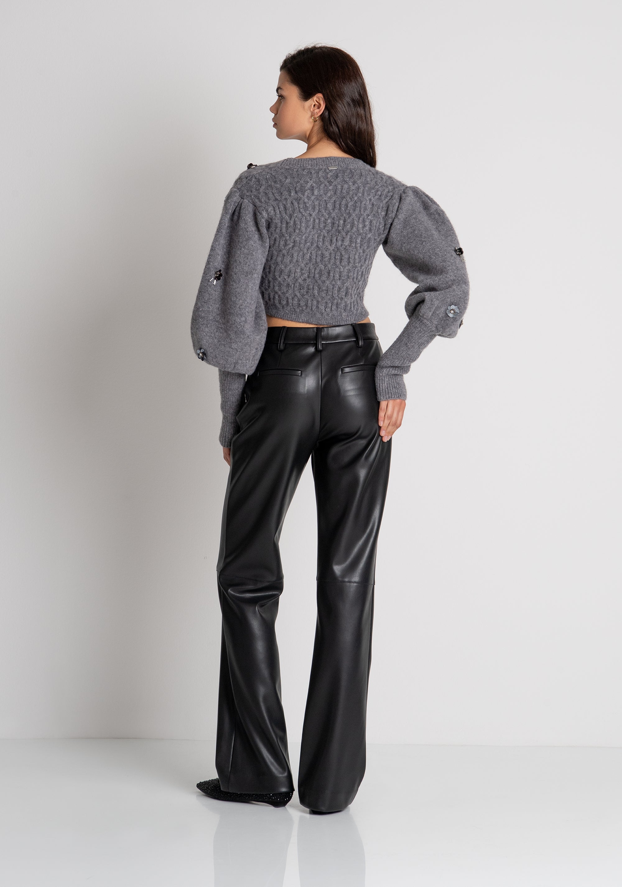 FRACOMINA · Pantalón regular fit de ecopiel - Imagen 4